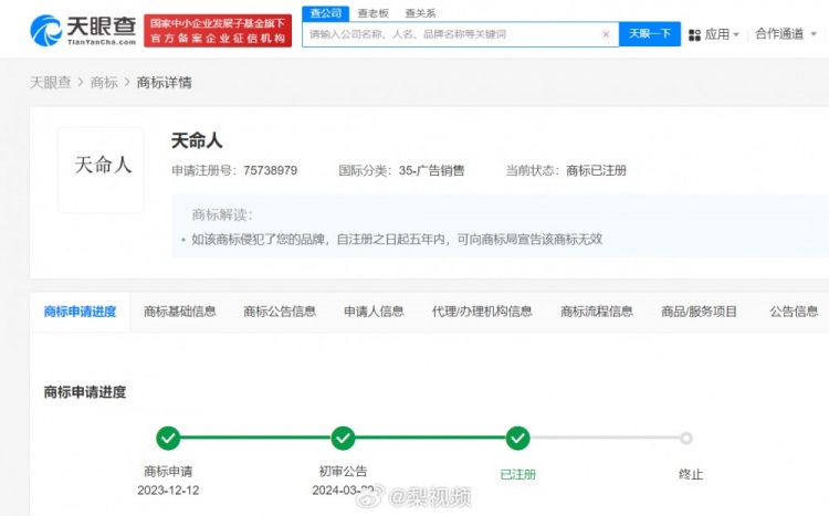 太急了~黑神话悟空主角天命人商标被抢注